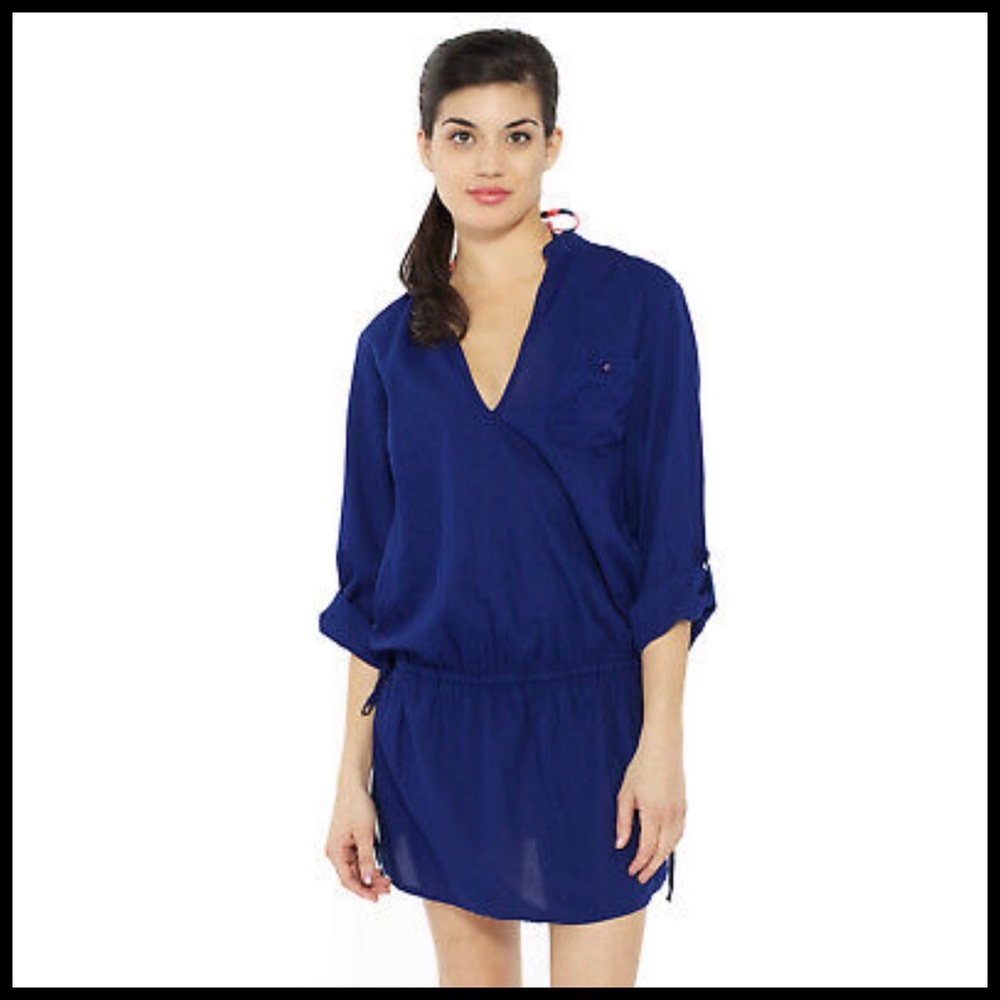SPLENDID Swim Royal Blue 100% Cotton Coverup! ☀️ - Picture 14 of 16